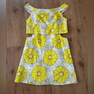 Yellow & White Floral Topshop Dress